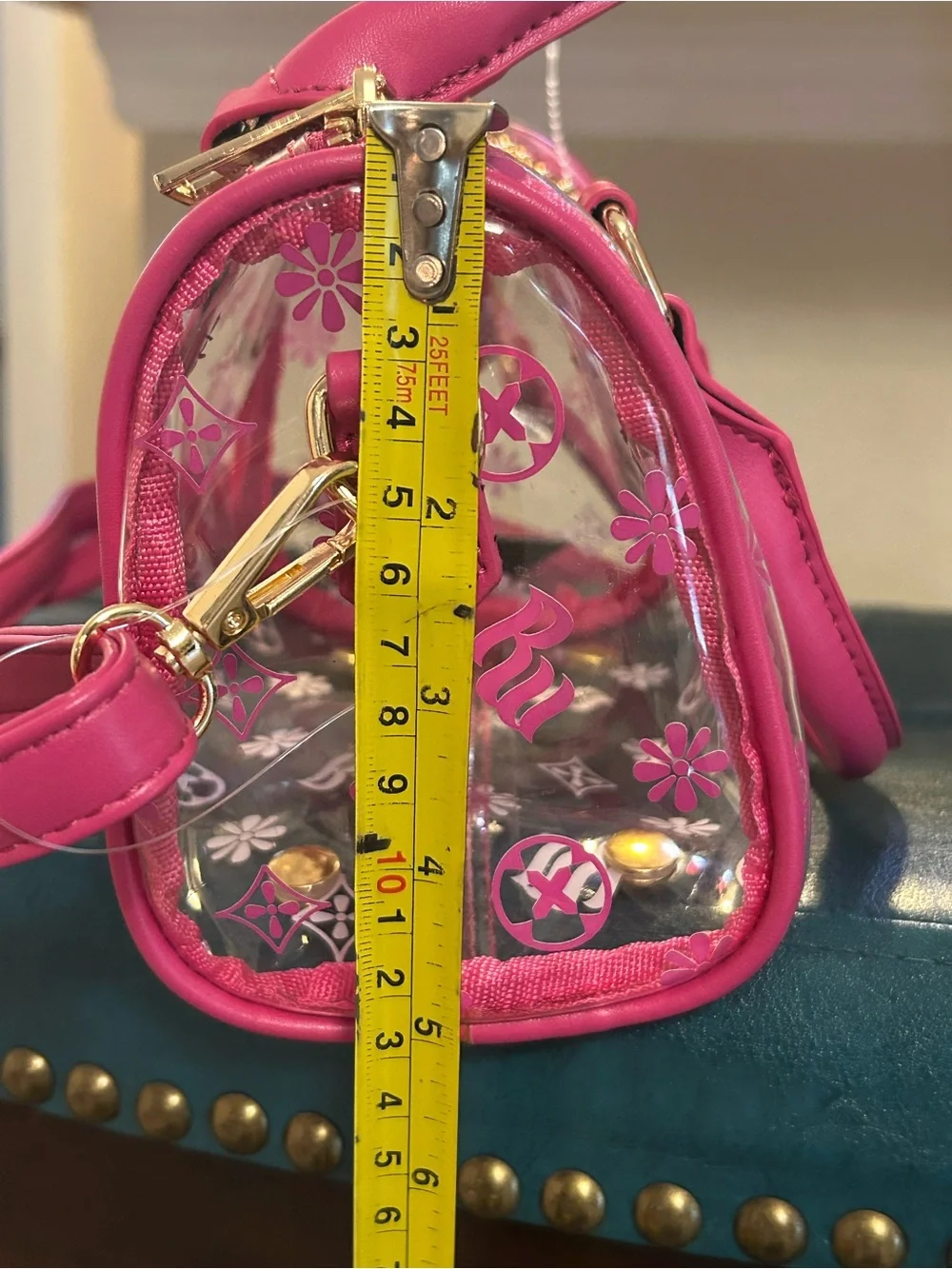 RocaWear Clear Pink Accent Women’s Crossbody Satchel